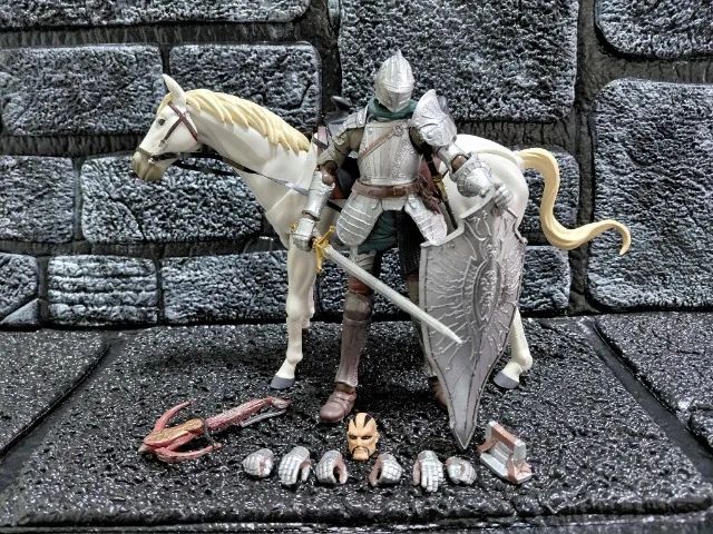 Boneco cavaleiro medieval com head extra e cavalo totalmente articulado perguntar antes de - Foto 3