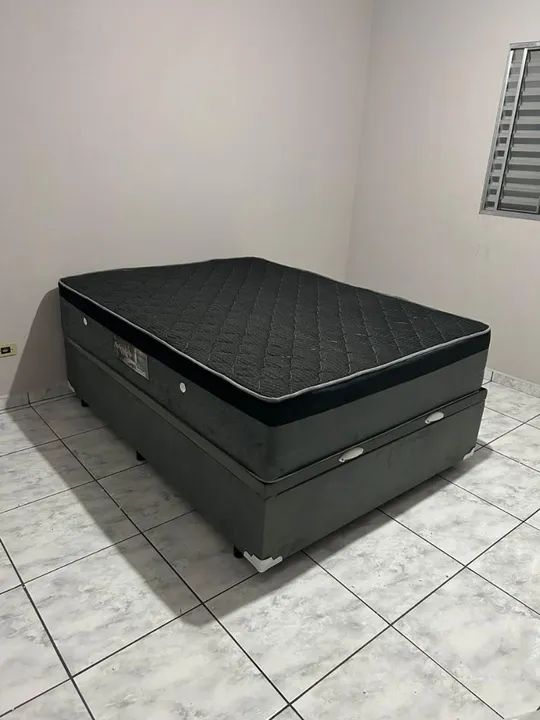 Cama Box de casal nova, com espuma de alta qualidade  - Foto 3