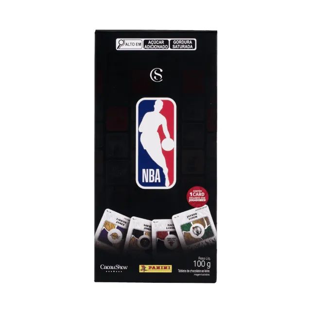 Tablete com Cards NBA ao Leite 100g Cacau Show - Foto 2