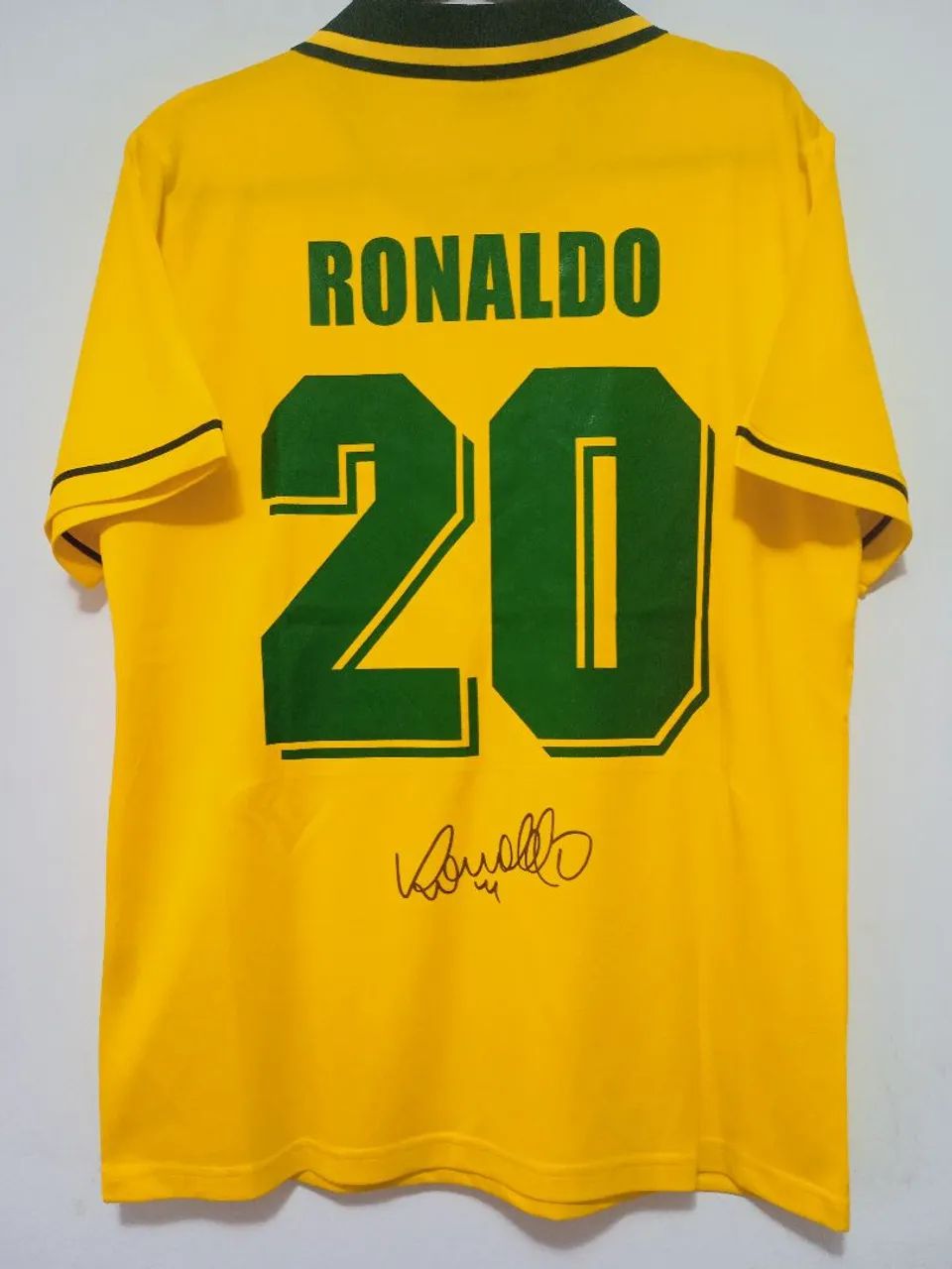 Camisa Brasil Copa Mundo 1994 #20 Ronaldo Autografada Certificada