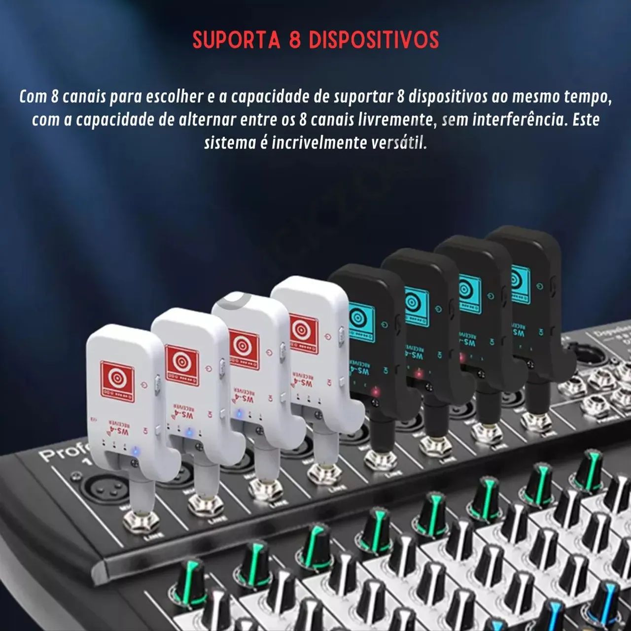 Transmissor Sem Fio 2.4G para Instrumentos Musicais - Foto 2