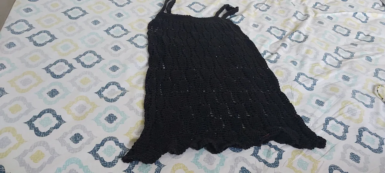 Vestido de crochê preto