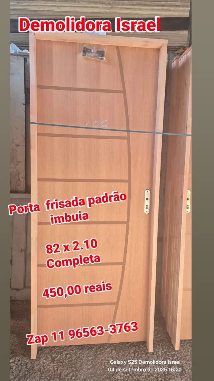 Porta frisada imbuia Nova 