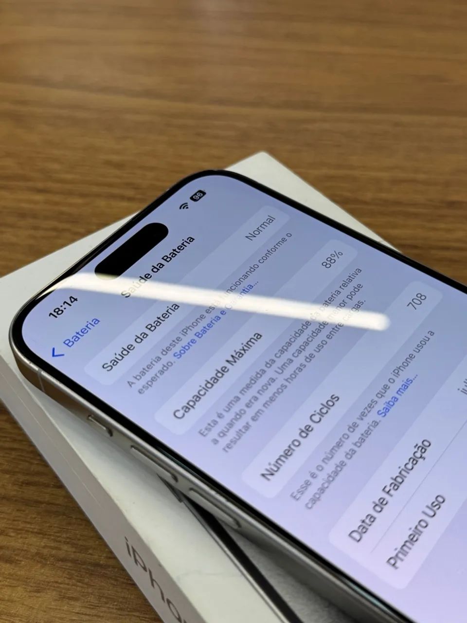 iphone 15 PRO 512gb BRANCO TITÂNIO PERFEITO! todo original!  - Foto 4