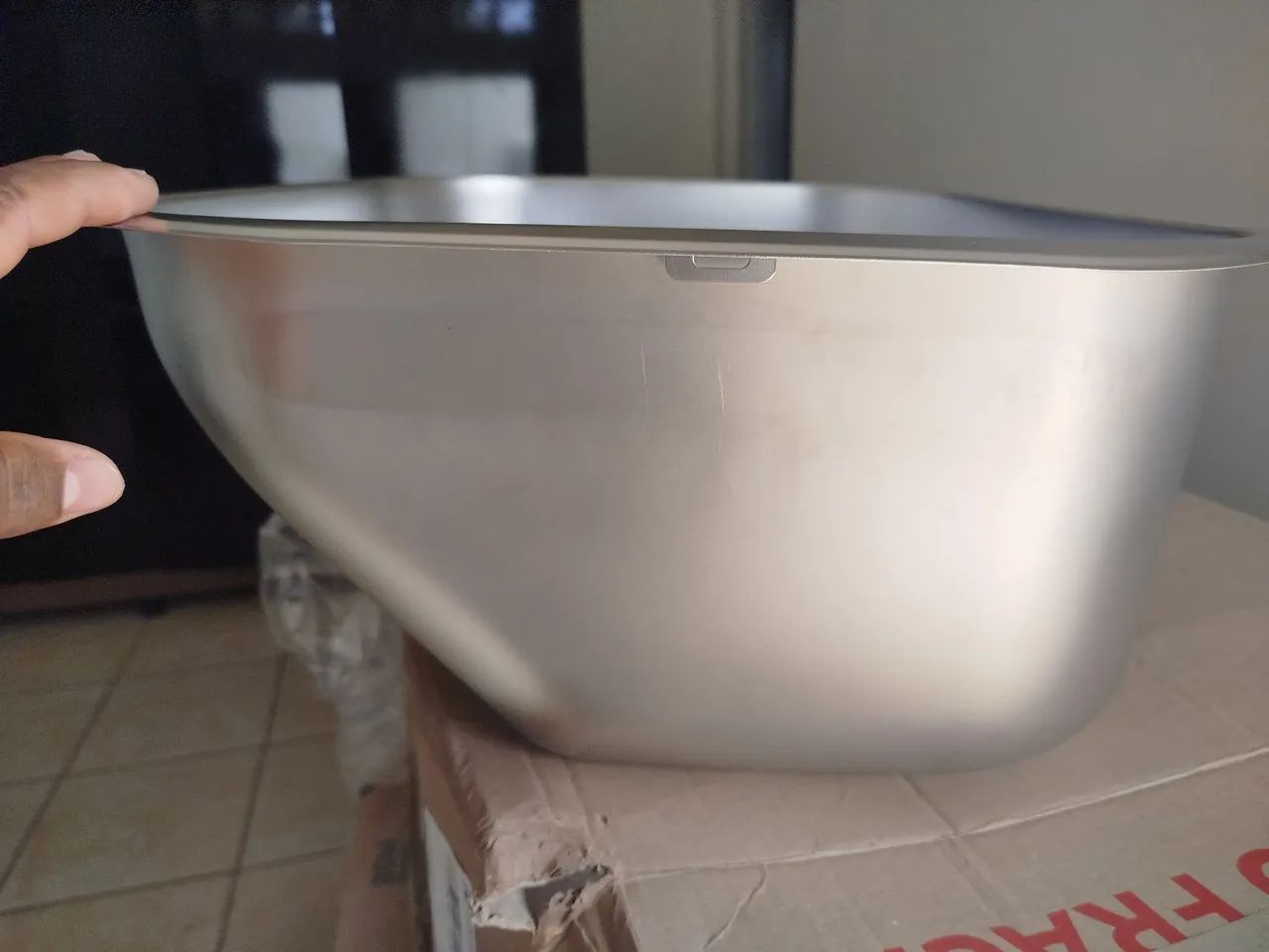 Cuba de aço inox Tubrax  novo 150$ - Foto 2