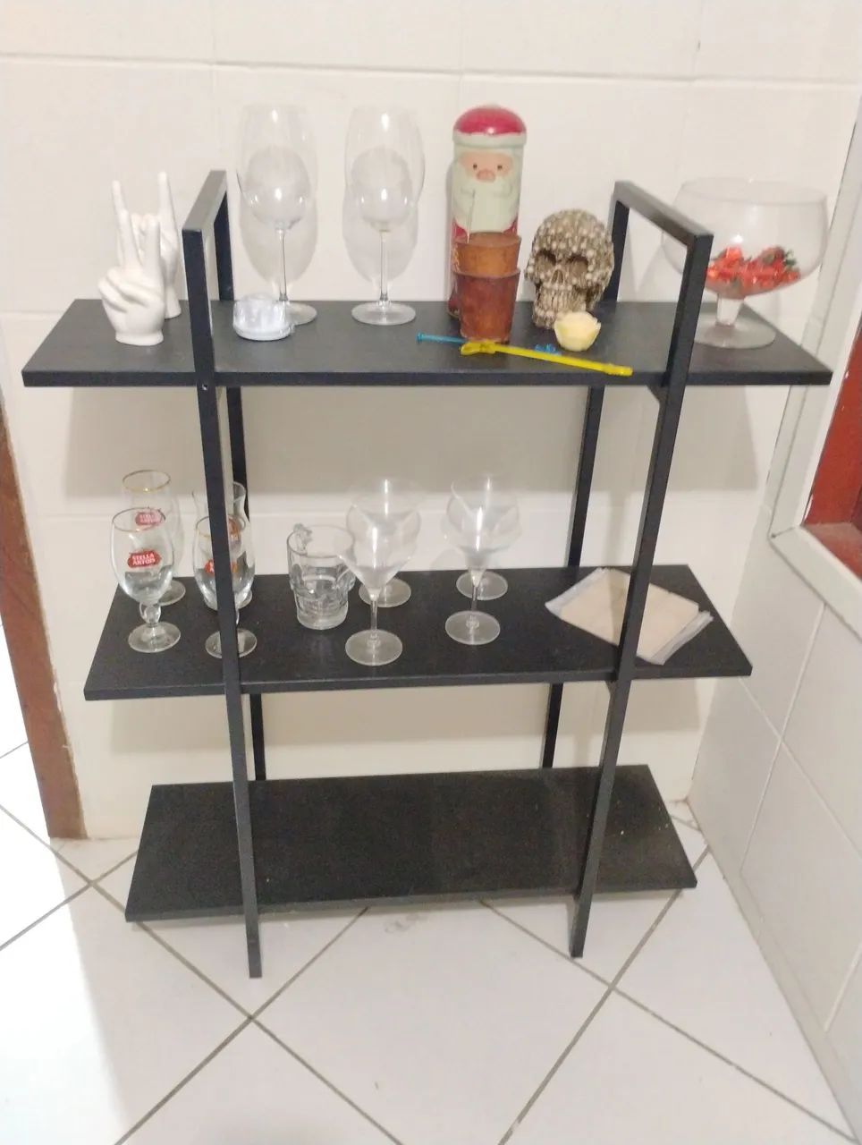 Estante de Aço com Madeira Prateleiras para Organização - Foto 2