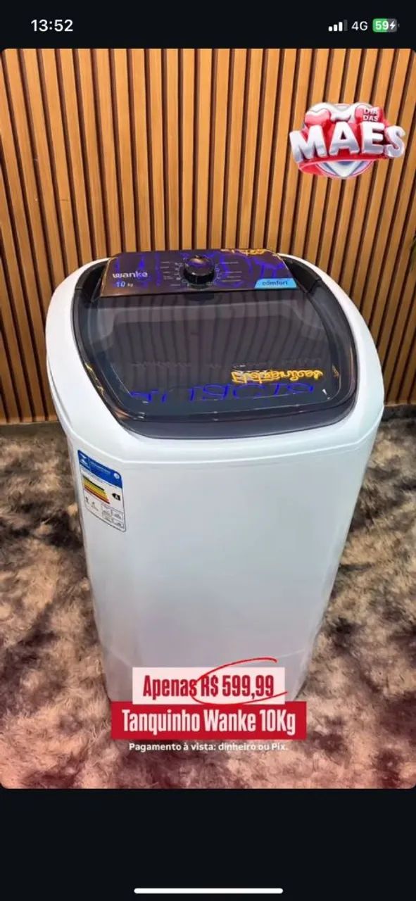 Tanquinho Wanke 10Kg - Apenas R$ 599,99