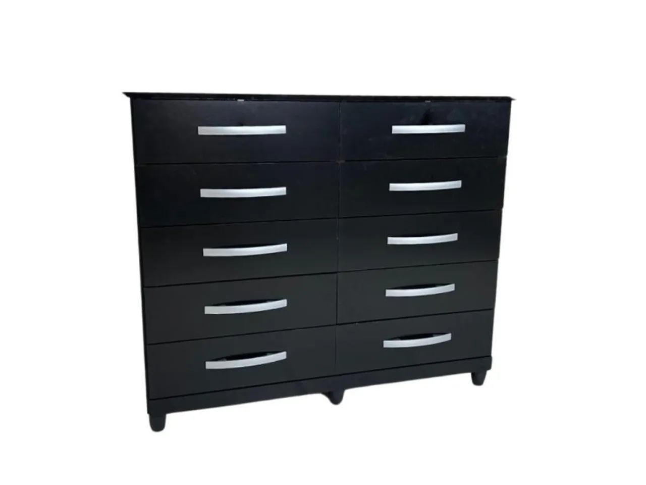 Cômoda Preta com 8 Gavetas !! L99m
