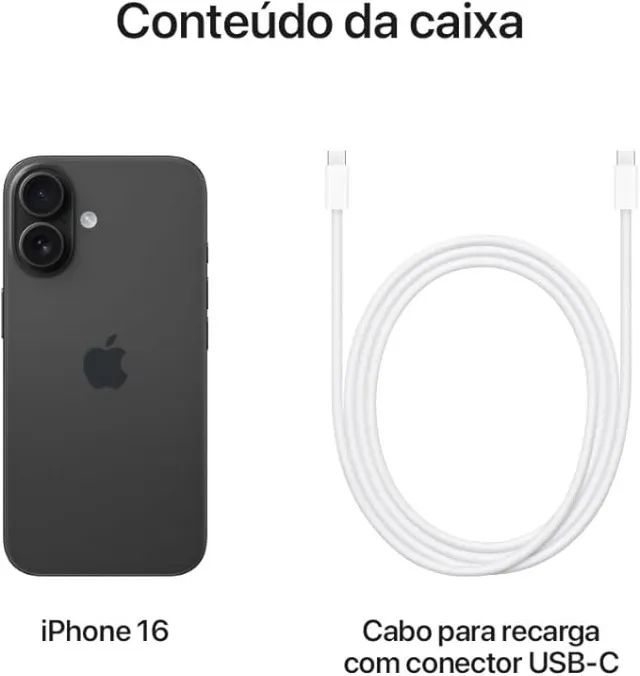 Apple iPhone 16 (128 GB) - Preto - Foto 3