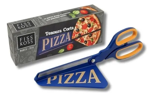 Cortador De Pizza Tesoura Espátula Corta Pizza Super - Aço Inox