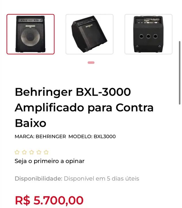 Amplificador de Baixo Behringer BXL3000 - Foto 5