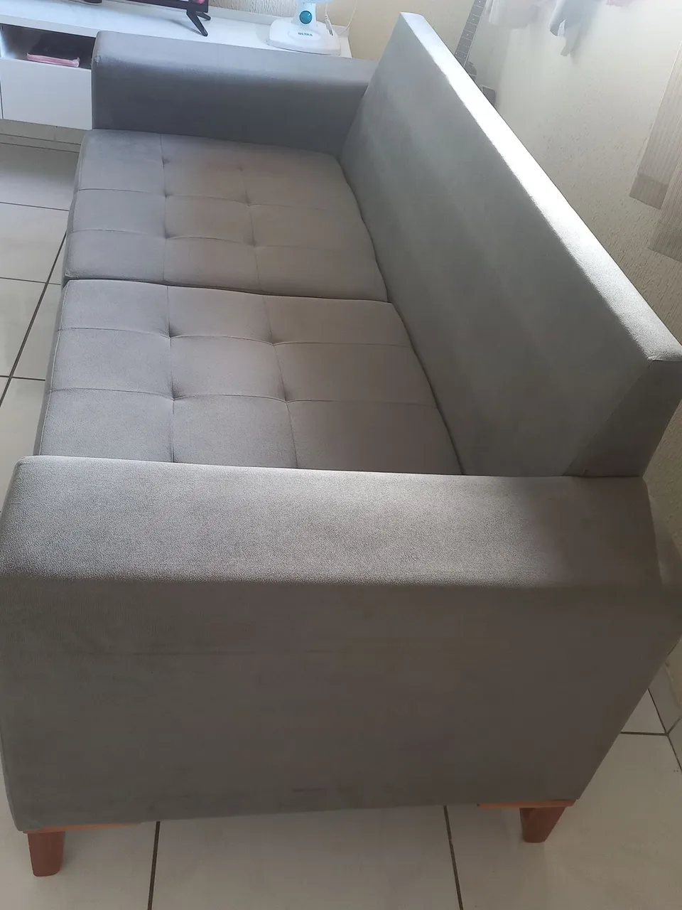 Sofá 3 lugares cinza