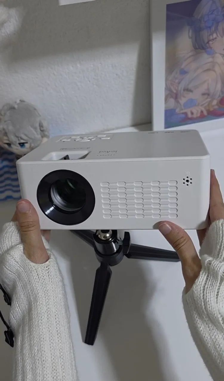 Projetor portátil branco 4k 5g Wifi Full Hd profissional - Foto 3