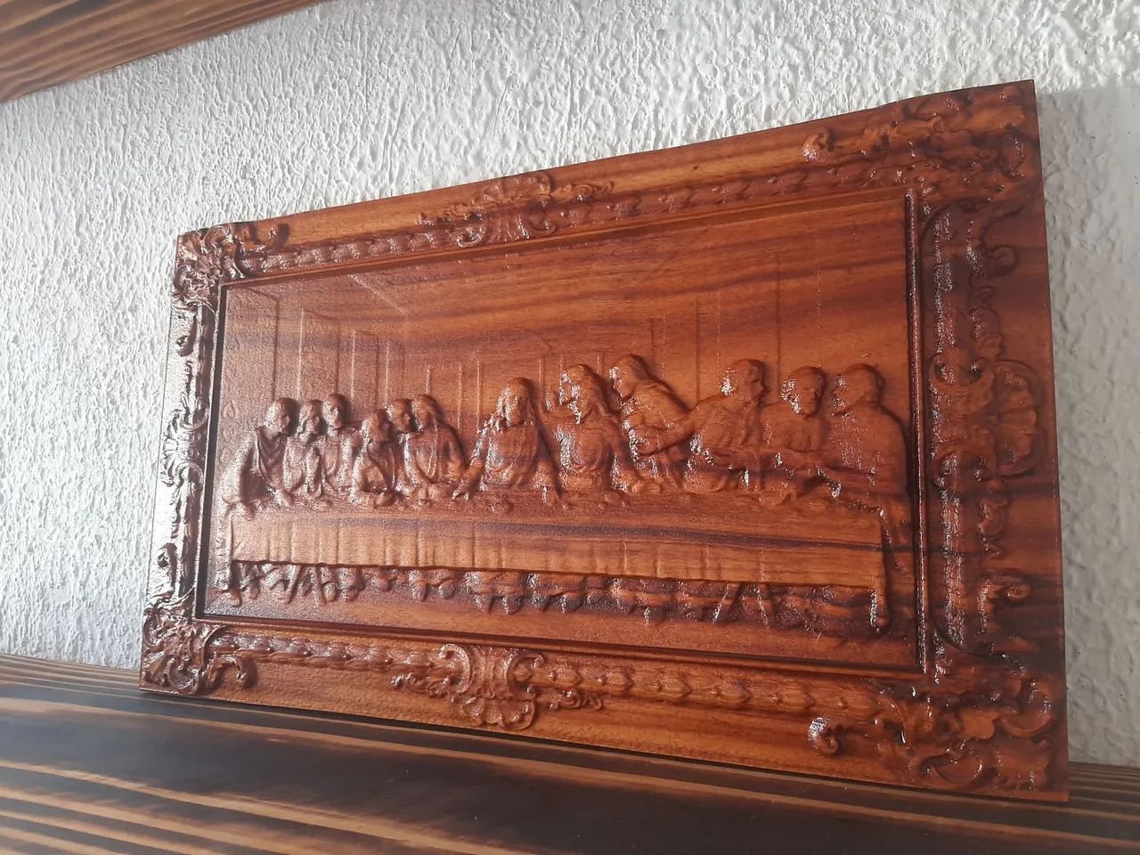 Quadro em Madeira - A Última Ceia