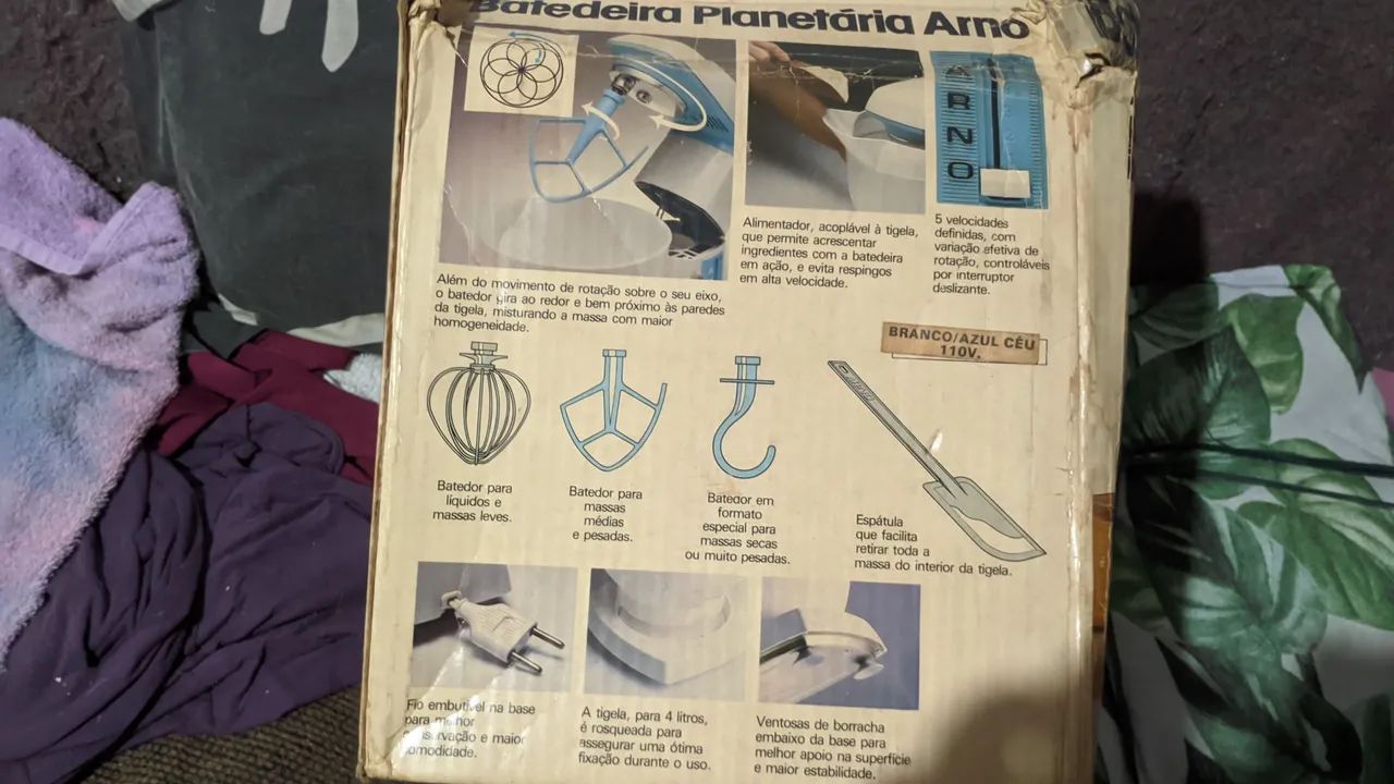 Batedeira Planetária Arno Antiga Anos 80 Funcionando perfeitamente  - Foto 2