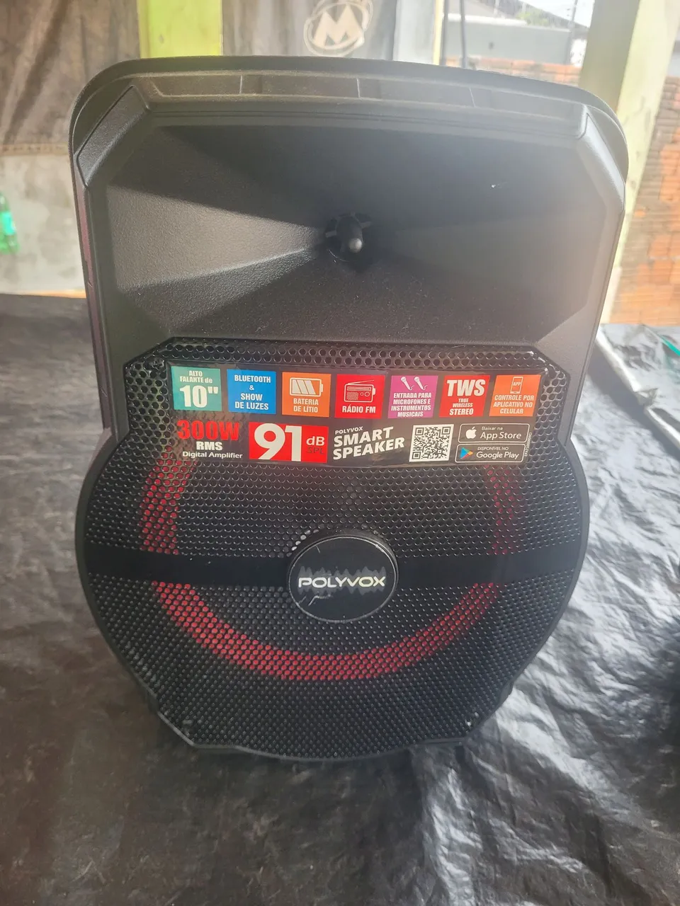 Caixa de Som Portátil Polyvox Smart Speaker 300W