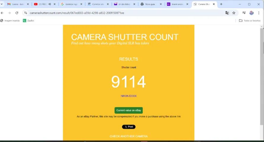 Camera Nikon DSLR D3300 com 2 lentes profissionais e cartão de memoria xd 64gb - Foto 5