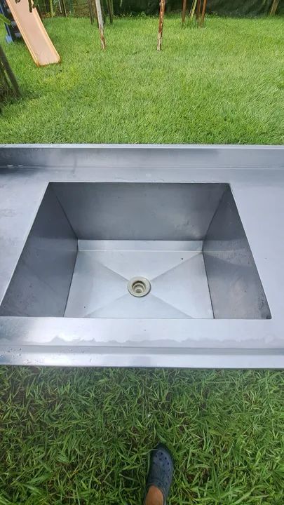 Pia de cozinha industrial em aço inox - Foto 2