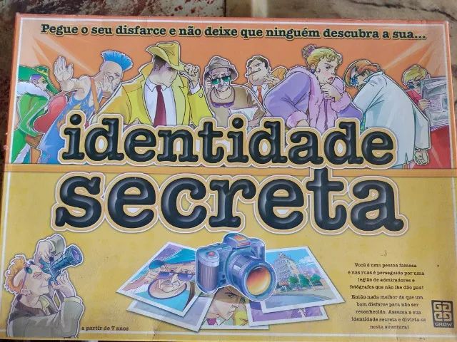 Identidade Secreta - Jogo tabuleiro da Grow Completo