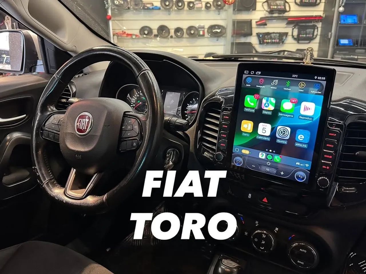 Multimídia tesla Fiat Toro 