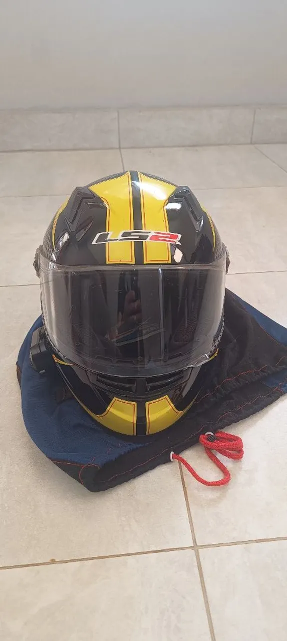 Capacete LS2 FF320 Stream - Preto e Amarelo