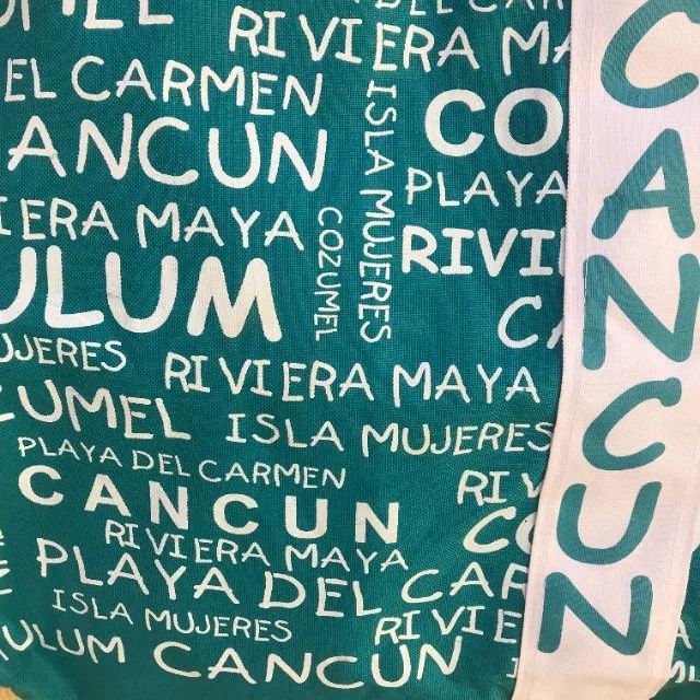 Bolsa De Praia Verde Azulada De Cancun  - Foto 4