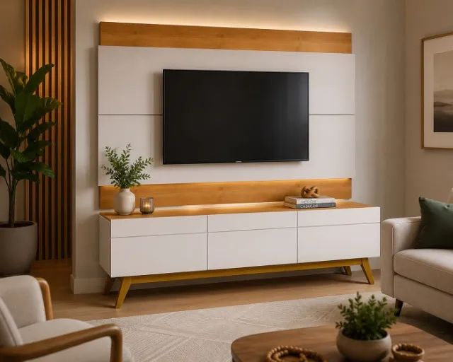Rack com Painel 100% MDF PRONTA ENTREGA