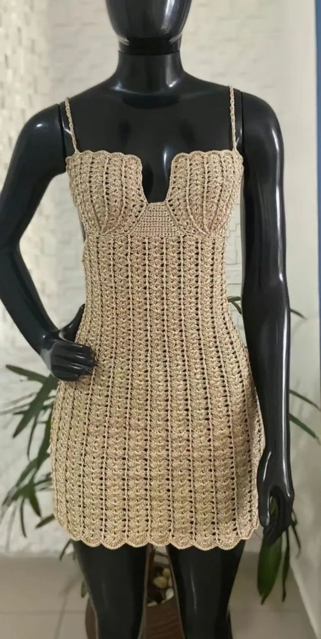 Vestido sereia em crochê - Foto 2