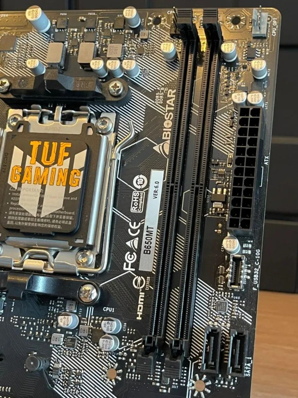 Placa Mãe B650Mt Biostar Pcie 4.0, 2 Slots Ddr5, 1 Slot Nvme - Foto 3