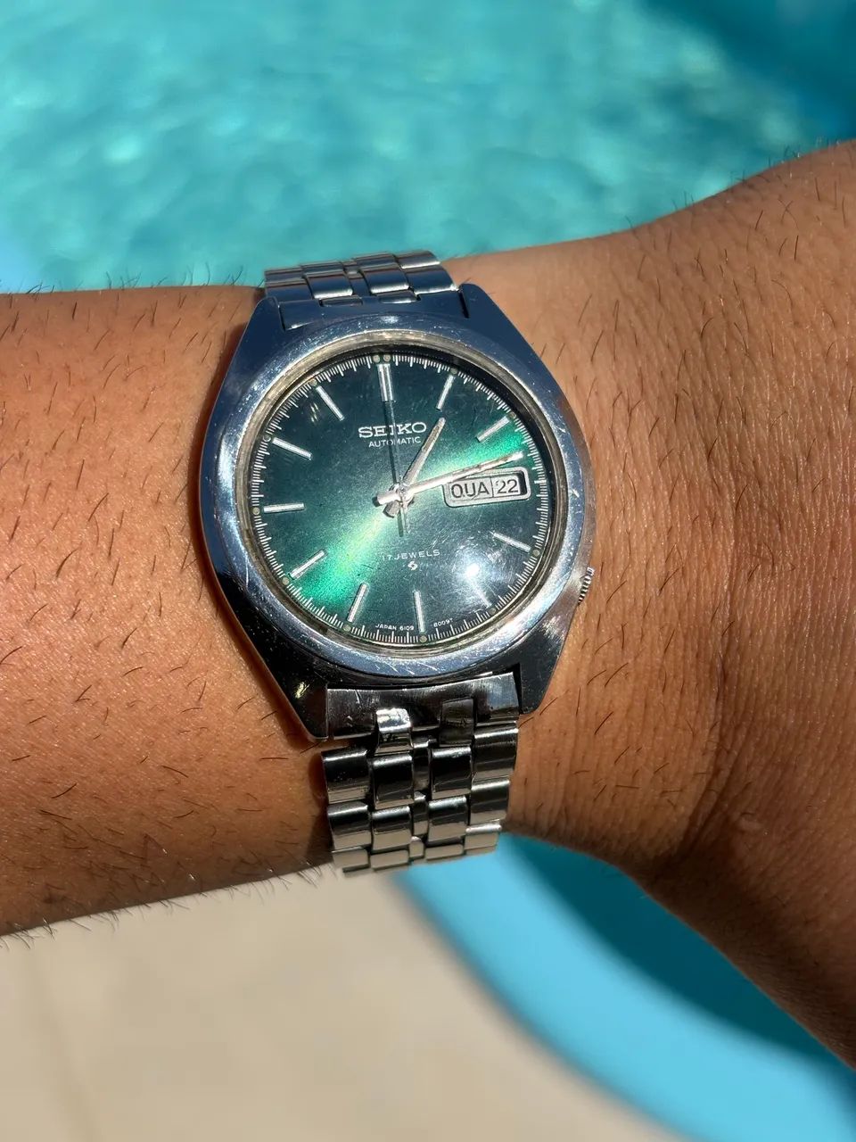 Relógio Seiko Automático Verde 17 Jewels - Foto 4