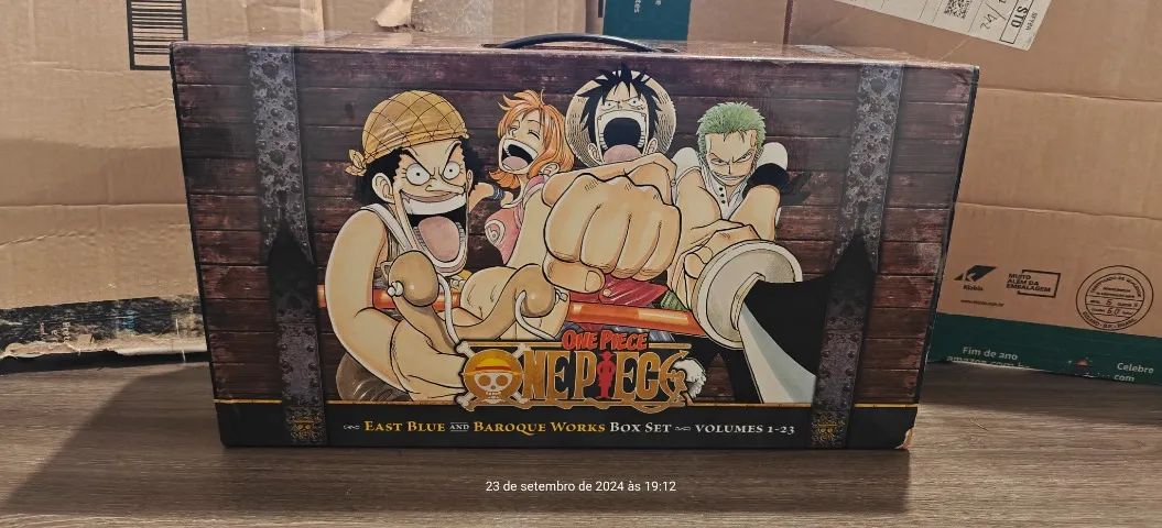 One Piece BOX ViZ Mangá 1 a 70 em inglês 3 caixas Novos - Livros e