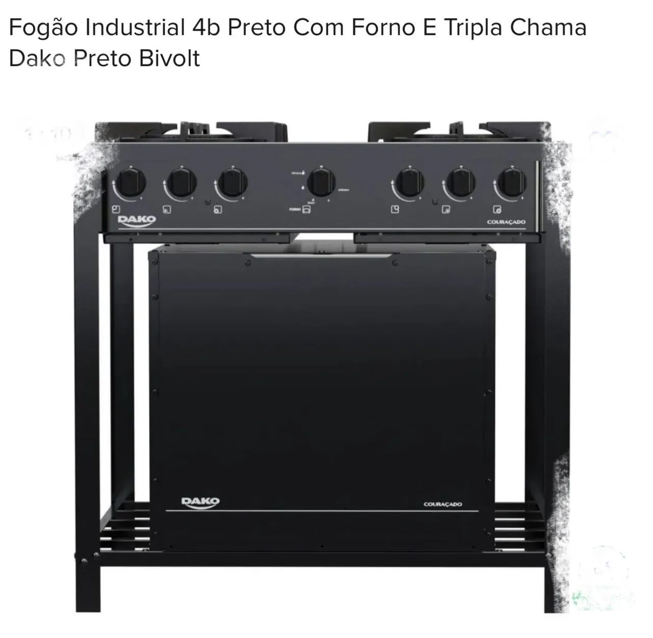 Fogão Industrial 4 bocas DAKO com forno a gás  - Foto 3