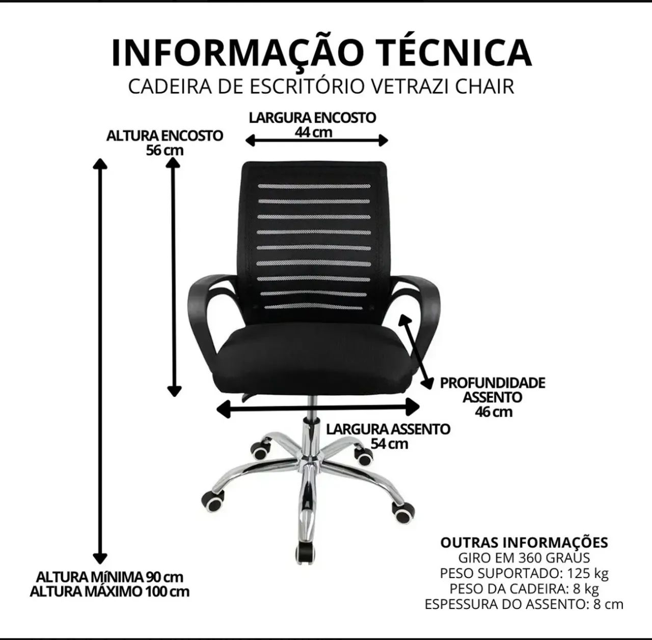 Cadeira giratória semi nova  - Foto 2