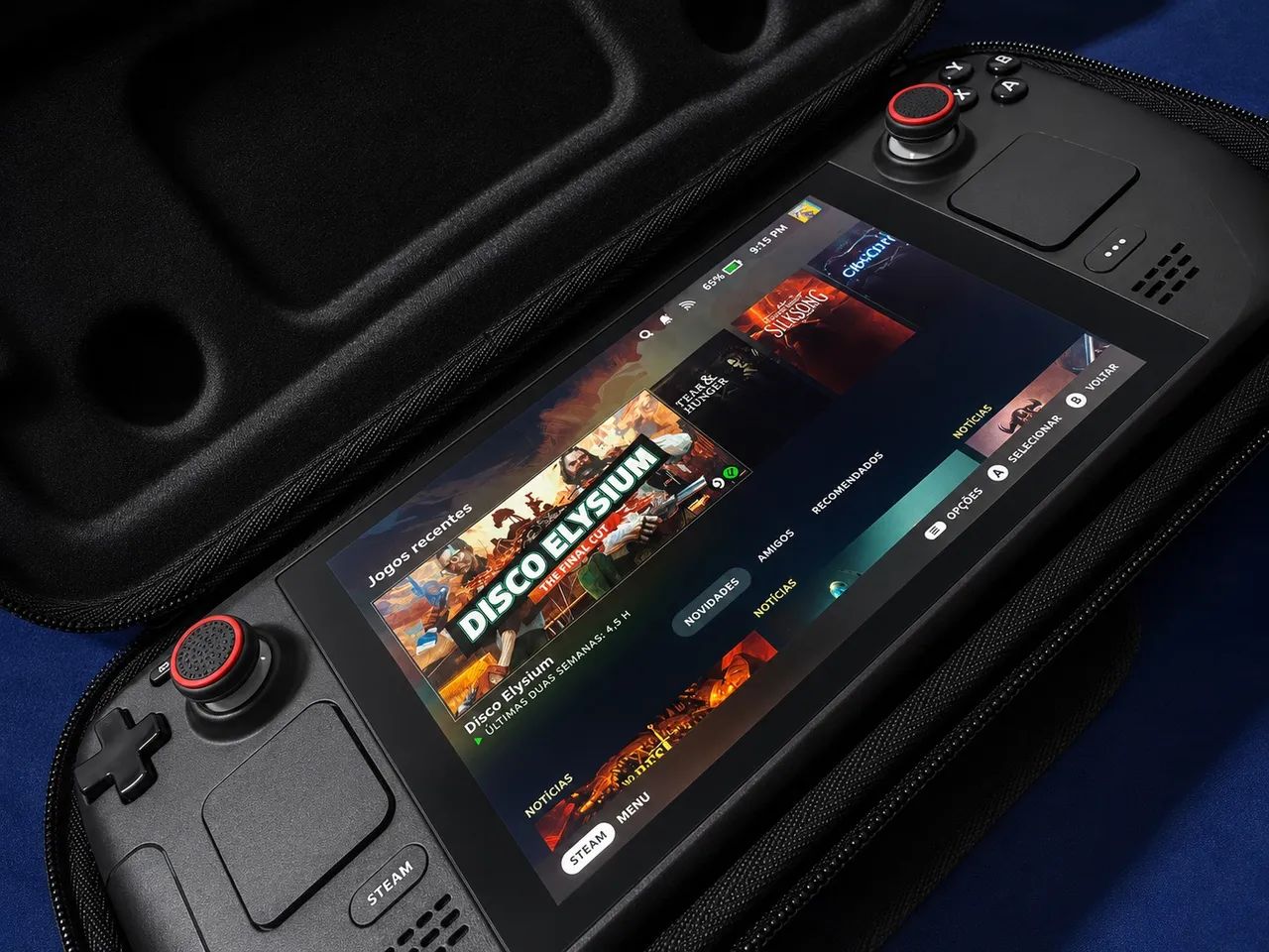 Steam deck LCD 64Gb +Cartao de 256GB - Jogos de Vídeo Game