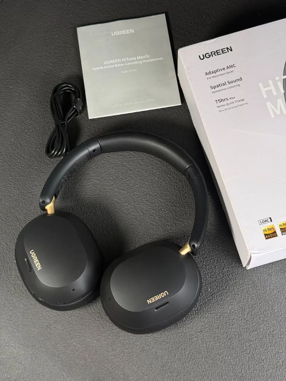 Headphone Ugreen MAX5C Preto  - Foto 2
