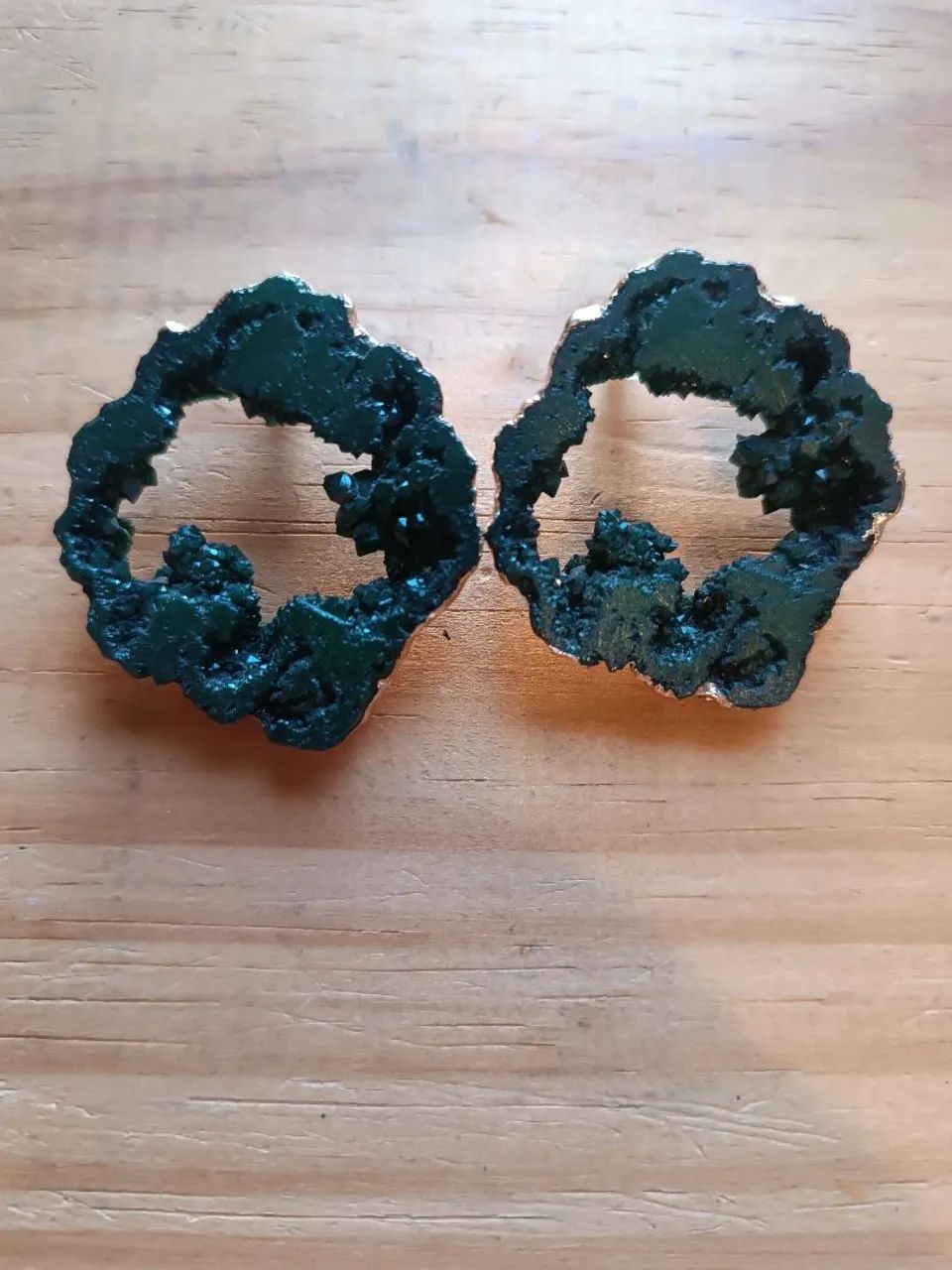 Brincos verde esmerald