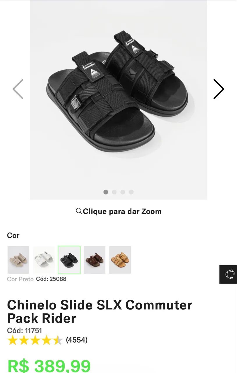 Chinelo RIDER COMMUTER preto 
