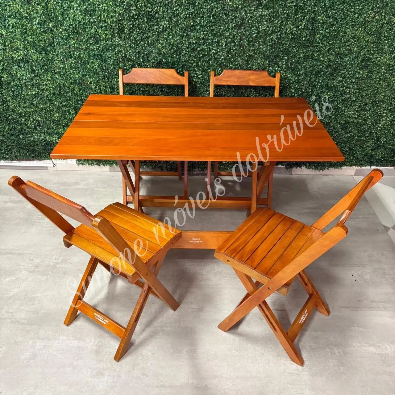 Mesa 1,20x70 dobrável em madeira 