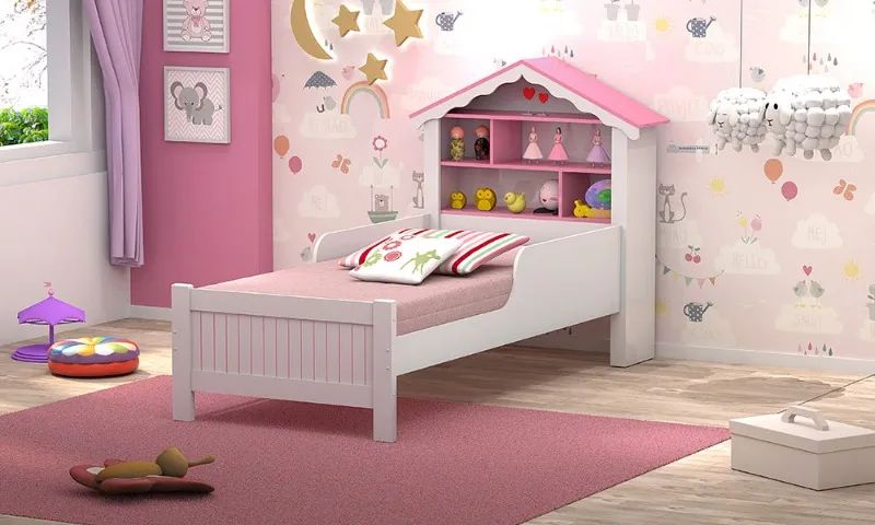 CAMA INFANTIL PRINCESA (TAMANHO DE SOLTEIRO) 