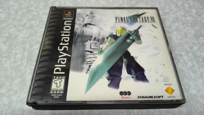 Final Fantasy VII 7 - PS1 - Playstation 1 - Completo - Midia Preta