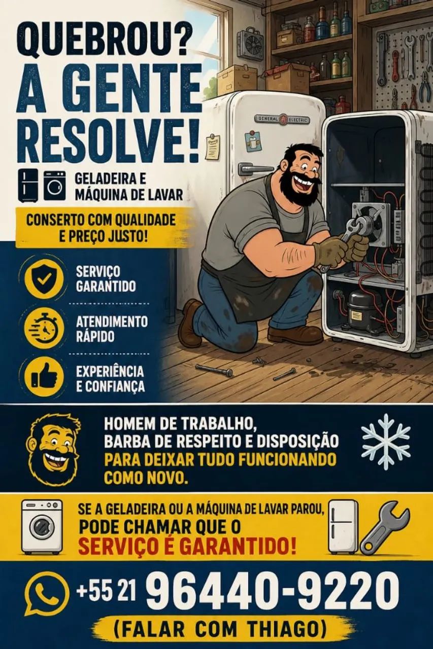 Técnico para ,  geladeira ,máq , fogão, ar , microondas multimarcas 