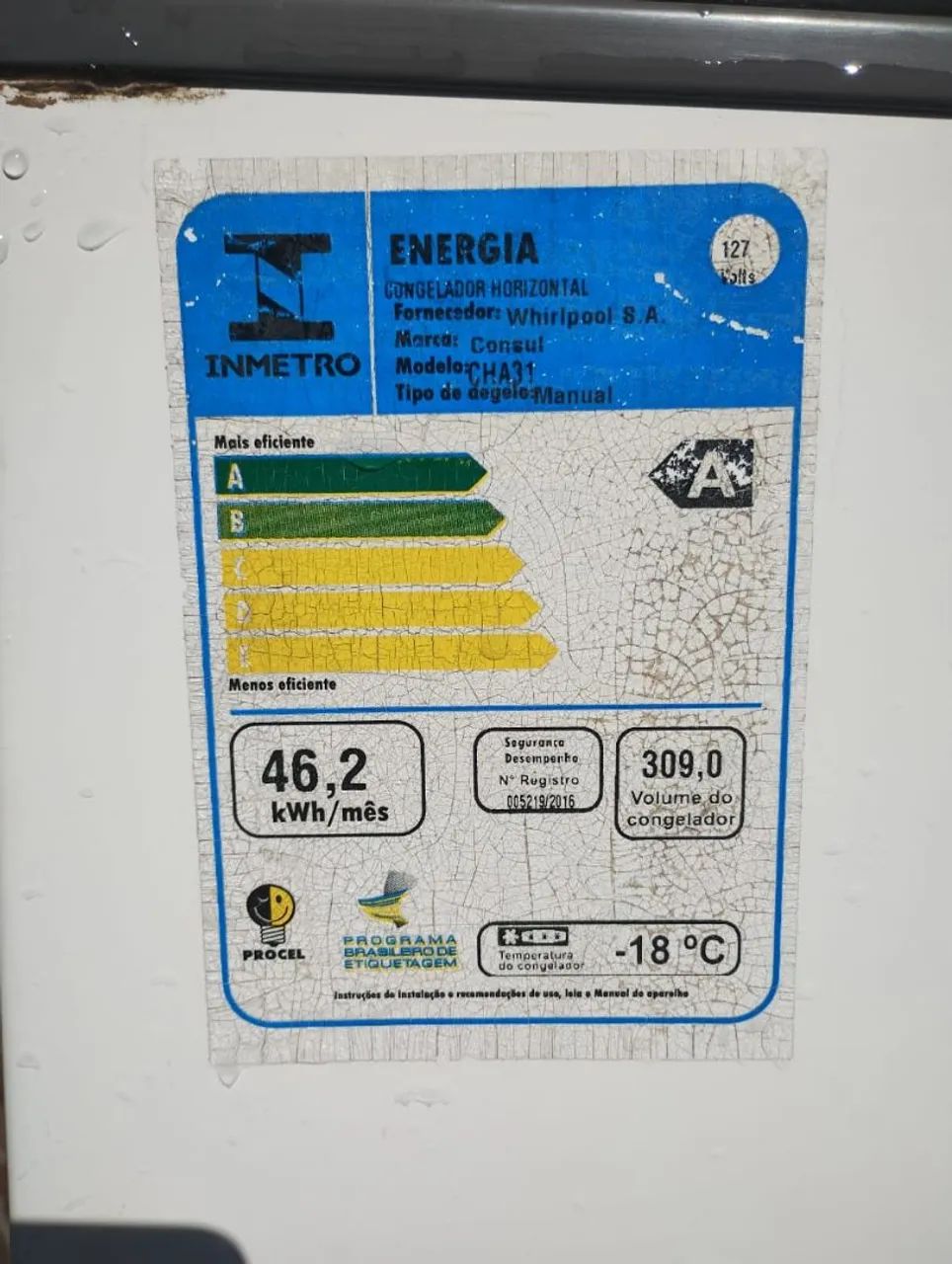 Frezzer Horizontal marca Consul 309Litros - Foto 3