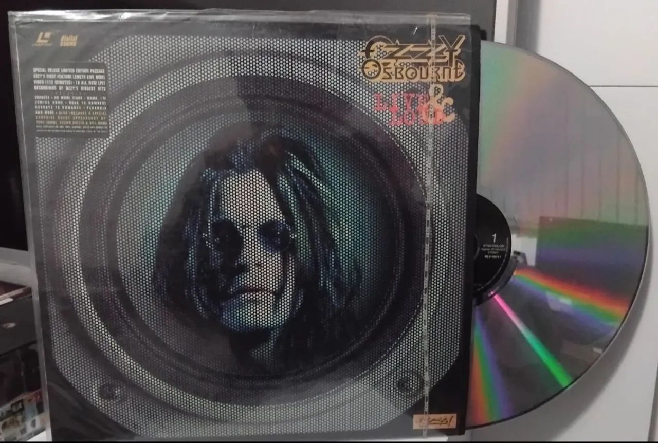 Laserdisc ozzy osbourne raro em ótimo estado 