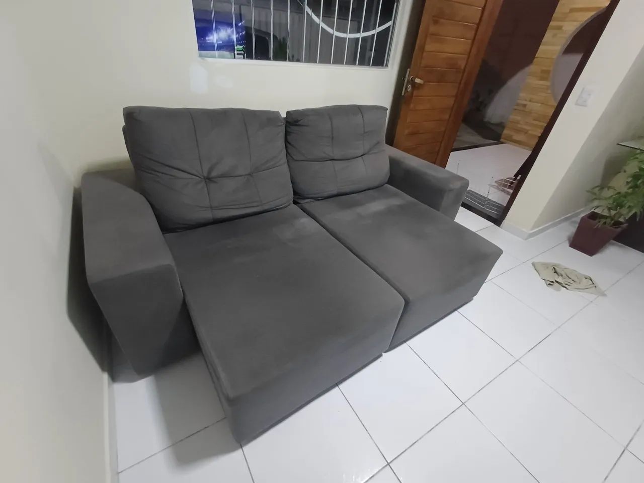 Sofa retratil e reclináveis cinza Bosque das colinas