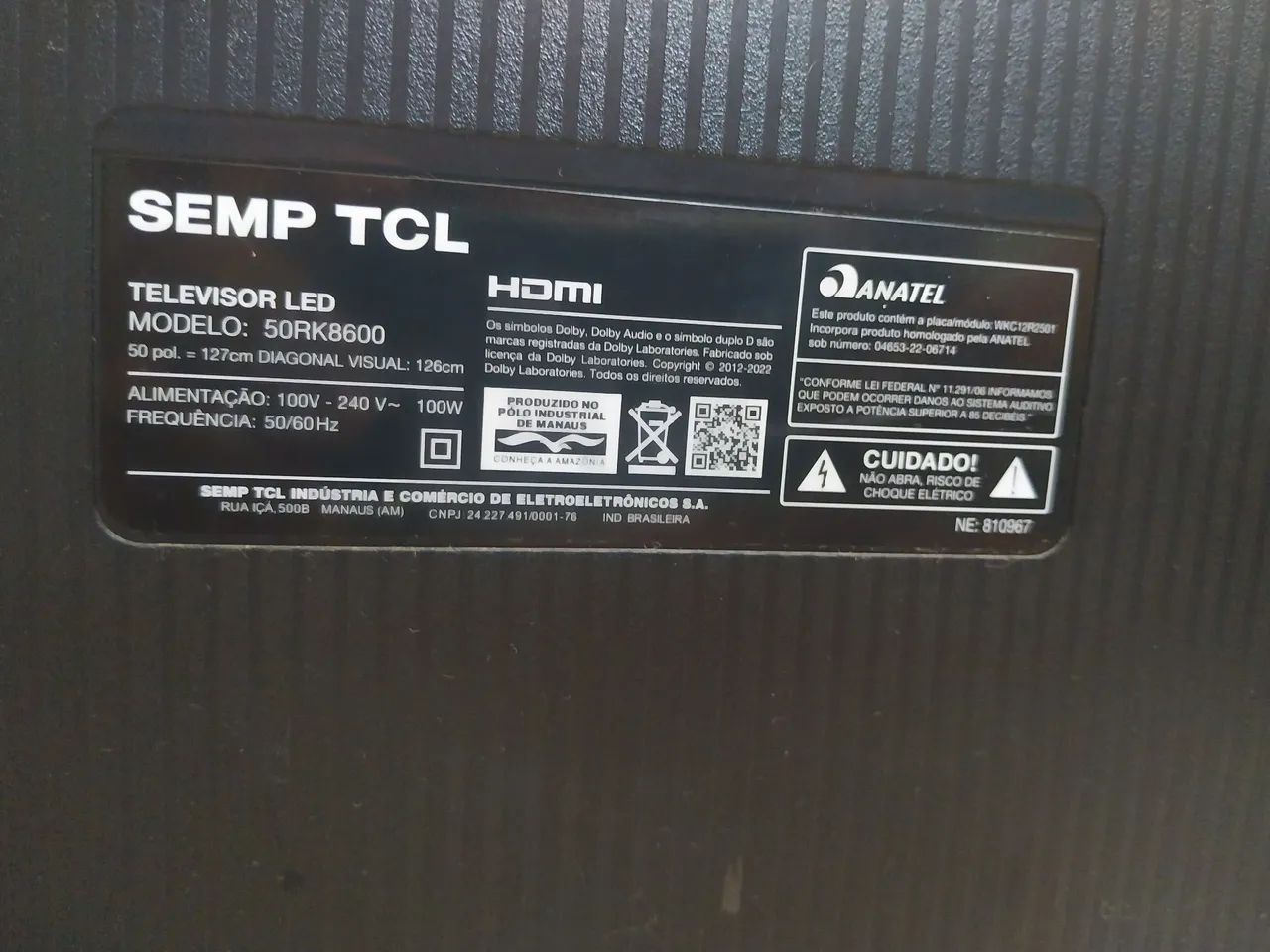 Vendo TV smart digital de 50 polegadas com uma listra  o centro da tela.  - Foto 5