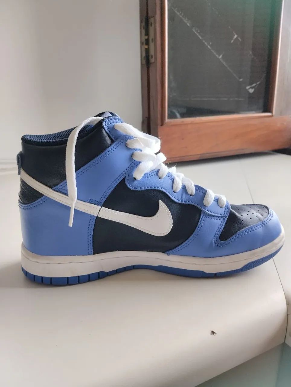 Tênis Nike Dunk Mid azul  - Foto 3