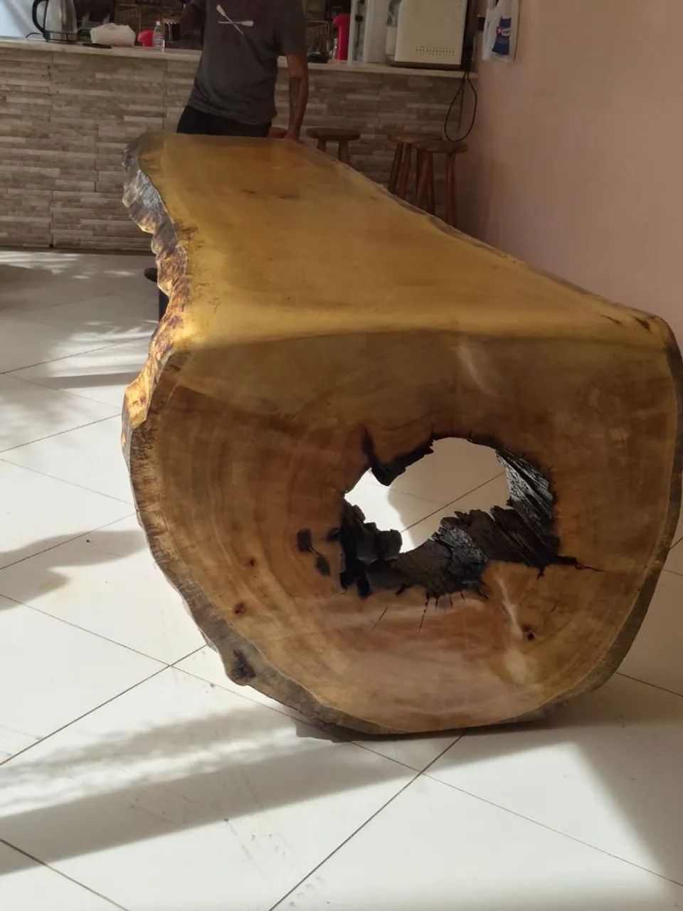 Mesa de Madeira Maciça (Cascata / Pranchão) - Fabricação Própria - Foto 2