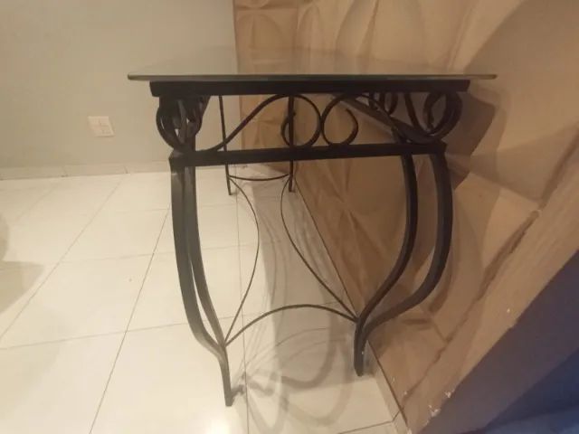 Mesa de Ferro com Topo de vidro - Foto 2