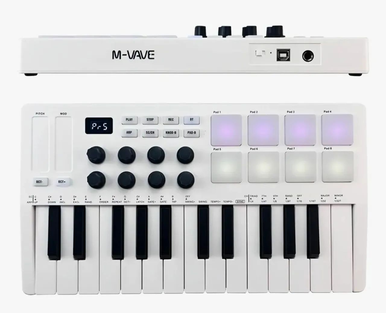 Controlador de teclado MIDI USB M-WAVE