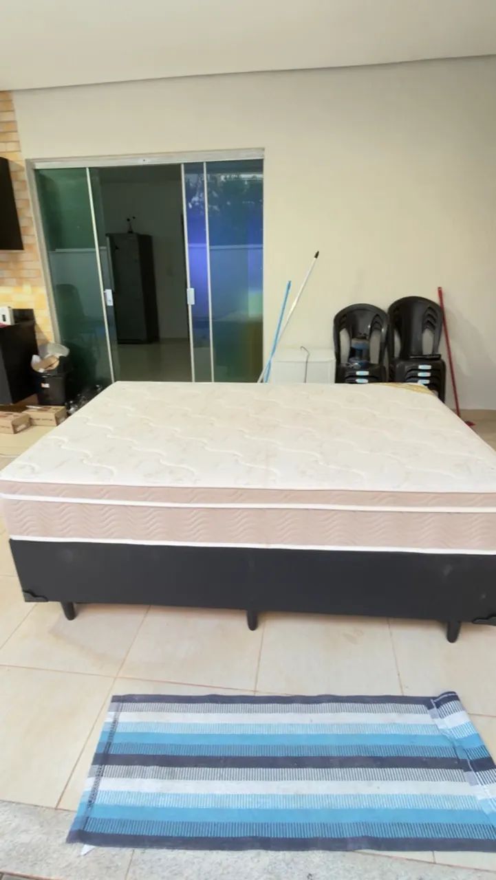 Cama Box Casal + Colchão Ortobom Airtech Springpocket - Foto 4